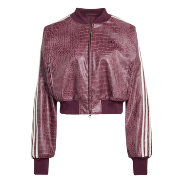 Adidas Pleather Jacket Maroon - KD8792 - View 1 | Next Step