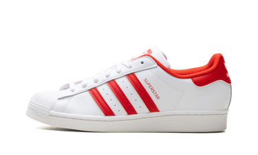 Adidas Superstar Cloud White Vivid Red | Next Step