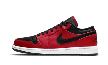 Air Jordan 1 Low Reverse Bred Pebbled Swoosh - 553558-605 - View 1 | Next Step