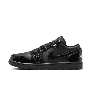 Air Jordan 1 Low SE Patent Elephant Black - HJ7743-010 - View 1 | Next Step