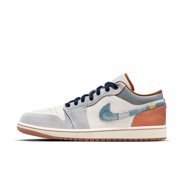 Air Jordan 1 Low SE Phantom Repaired Denim Swoosh - FZ5042-041 - View 1 | Next Step