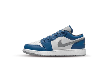 Air Jordan 1 Low True Blue Cement - 553560-412-553558-412 - View 1 | Next Step