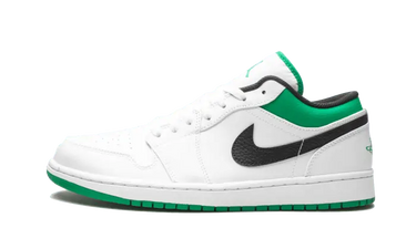 Air Jordan 1 Low White Lucky Green Black - 553558-129 - View 1 | Next Step