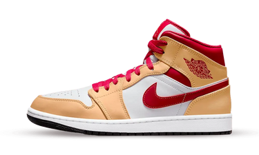 Air Jordan 1 Mid Beige White Red | Next Step