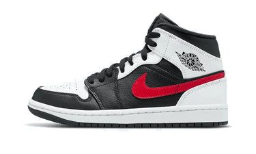Air Jordan 1 Mid Black Chile Red White - 554724-075 - View 1 | Next Step