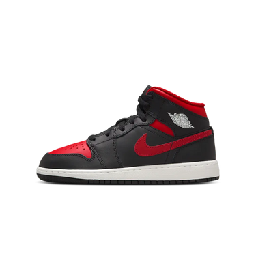 Air Jordan 1 Mid Black Summit White Varsity Red | Next Step