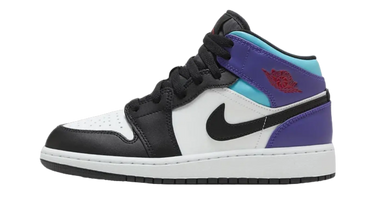 Air Jordan 1 Mid Black Toe Grape (GS) | Next Step