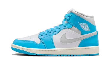 Air Jordan 1 Mid Dark Powder Blue White Sail Neutral Grey - BQ6472-400 - View 1 | Next Step