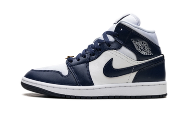 Air Jordan 1 Mid Football Grey White Midnight Navy - FZ8777-044 - View 1 | Next Step
