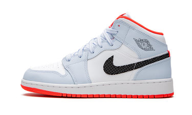Air Jordan 1 Mid Half Blue Polka Dot Swoosh - 555112-400 - View 1 | Next Step
