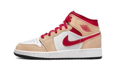 Air Jordan 1 Mid Light Cardinal Curry (GS) - 554725-201 - View 1 | Next Step