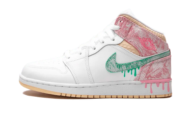 Air Jordan 1 Mid Paint Drip (GS) - DD1666-100 - View 1 | Next Step