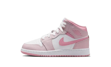 Air Jordan 1 Mid Pearl Pink White (GS) - DQ8423-600 - View 1 | Next Step