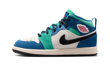 Air Jordan 1 Mid SE Chalk/True Blue/Kinetic Green/University Red - IO2056-100 - View 1 | Next Step