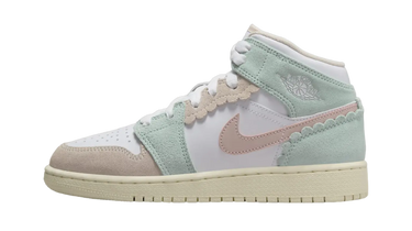 Air Jordan 1 Mid SE Pink Oxford (GS) - DZ5361-100 - View 1 | Next Step