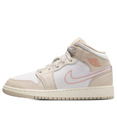 Air Jordan 1 Mid SE Sand Drift White Madder Root (GS) - HQ5879-100 - View 1 | Next Step