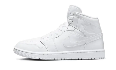 Air Jordan 1 Mid Triple White Patent Swoosh - DV0991-111 - View 1 | Next Step
