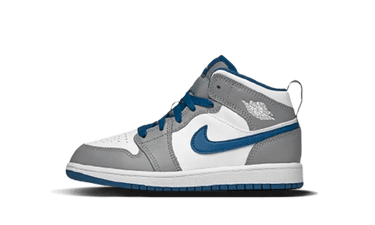 Air Jordan 1 Mid True Blue Cement (PS) - DQ8424-014 - View 1 | Next Step