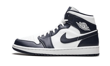 Air Jordan 1 Mid White Metallic Gold Obsidian - 554724-174 - View 1 | Next Step