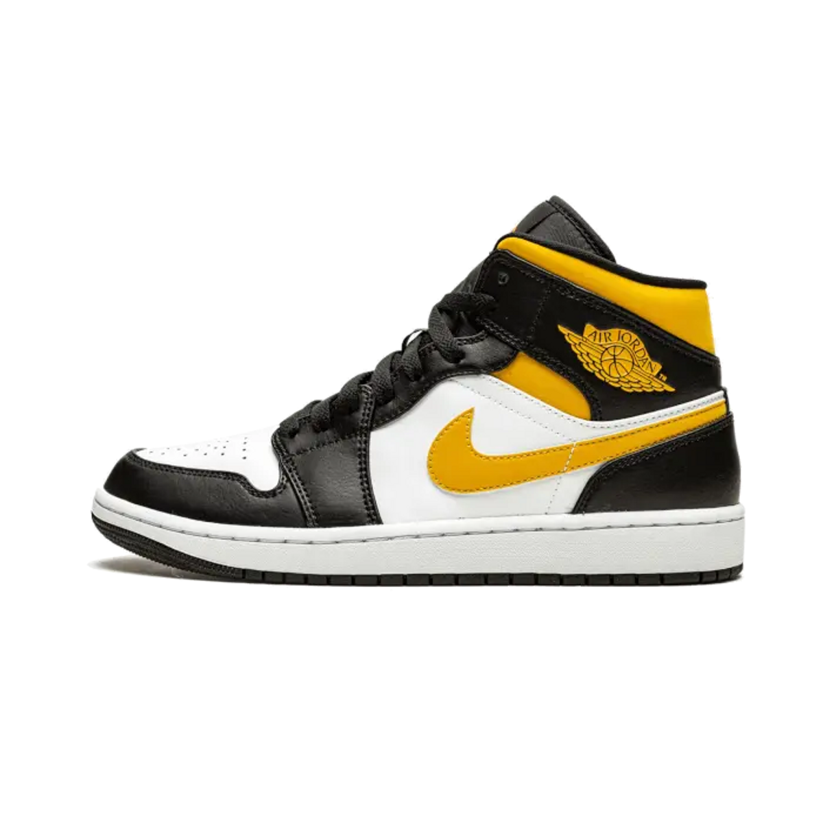 Air Jordan 1 Mid White Pollen Black