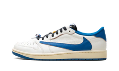 Air Jordan 1 Retro Low OG SP Fragment x Travis Scott Sail Military Blue