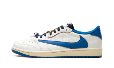 Air Jordan 1 Retro Low OG SP Fragment x Travis Scott Sail Military Blue - DM7866-104 - View 1 | Next Step