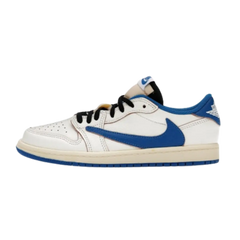 Air Jordan 1 Retro Low OG SP Fragment x Travis Scott Sail Military Blue (PS)