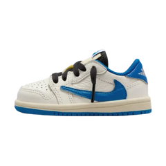 Air Jordan 1 Retro Low OG SP Fragment x Travis Scott Sail Military Blue (TD)