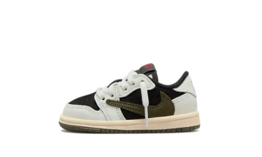 Air Jordan 1 Retro Low OG SP Travis Scott Olive Baby (TD) - DZ5908-106 - View 1 | Next Step