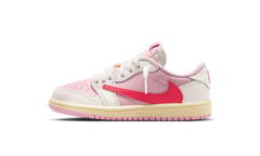 Air Jordan 1 Retro Low OG SP Travis Scott Sail Tropical Pink (PS)
