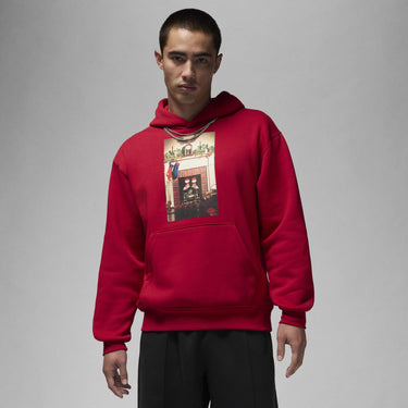 Air Jordan Jumpman 'Chimney' Fleece Pullover Hoodie Gym Red/Black - HQ5654-687 - View 1 | Next Step
