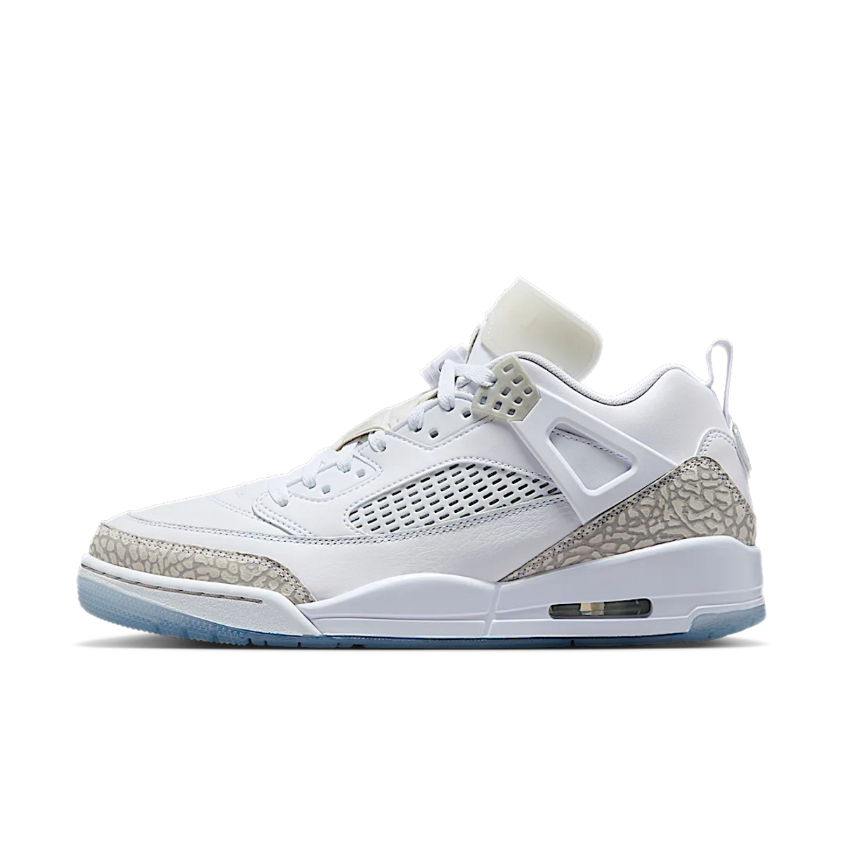 Air Jordan Spizike Low White Metallic Silver Barely Blue Neutral Grey