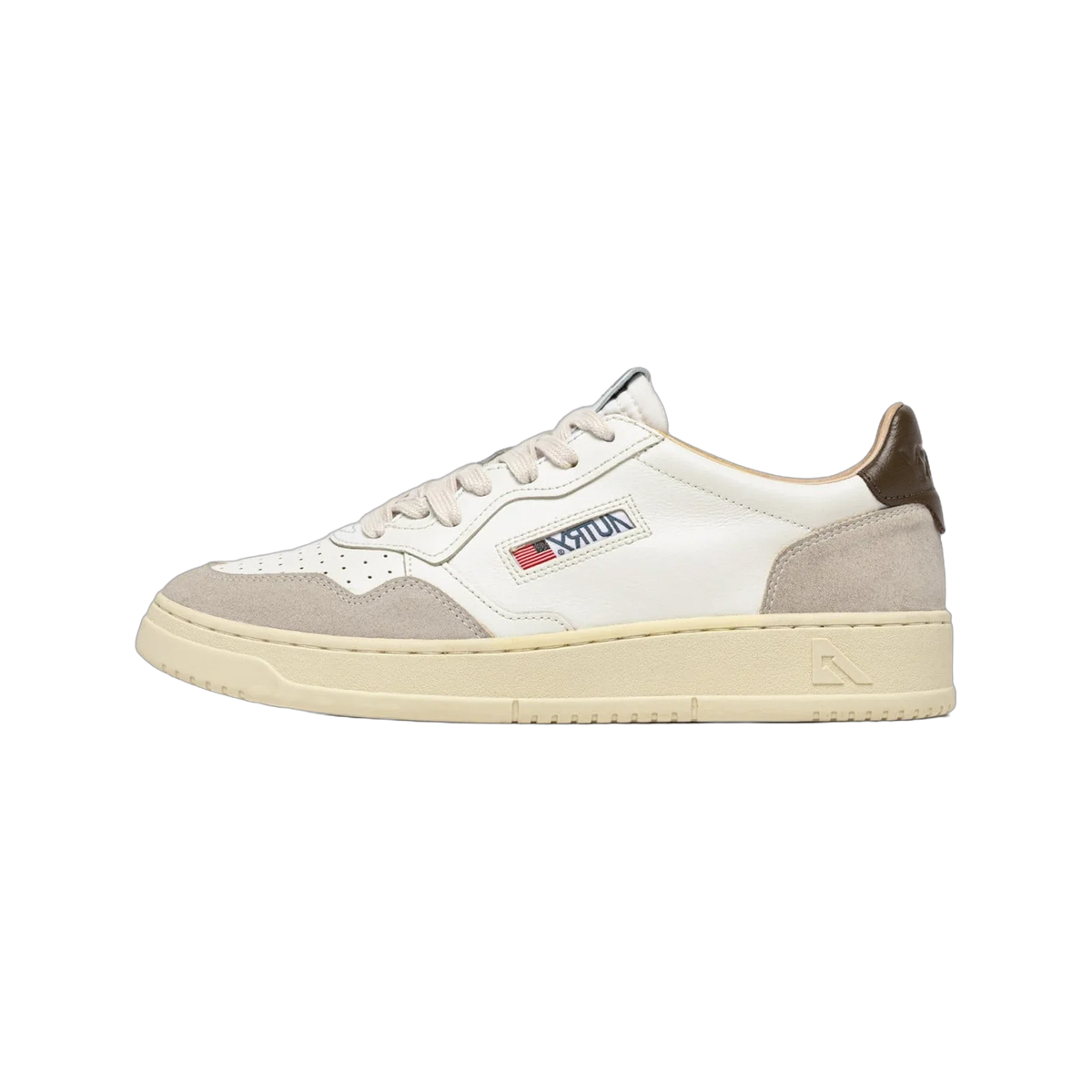 Autry Medalist Leather Low White Teak