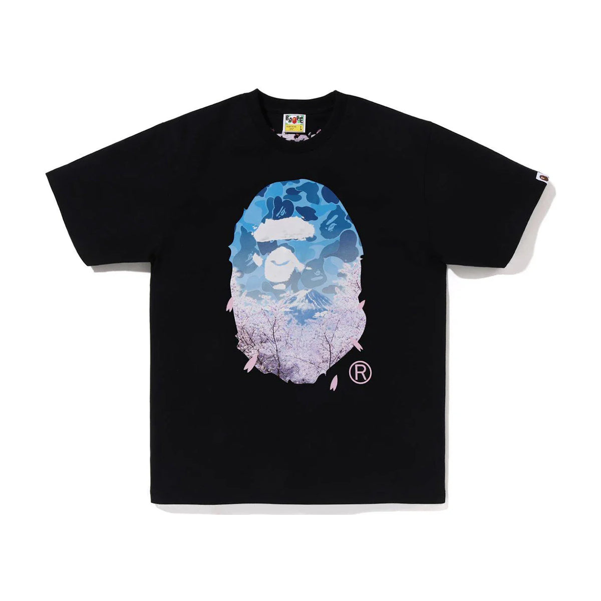BAPE Sakura Photo Ape Head Tee (SS23) Black