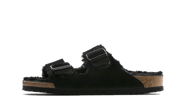 Birkenstock Arizona Shearling Suede Leather Black - 0752661/0752663 - View 1 | Next Step