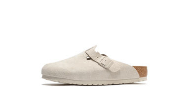 Birkenstock Boston Antique White Suede - 1024731/1024740 - View 1 | Next Step