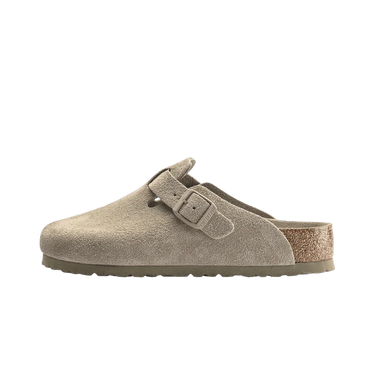 Birkenstock Boston Soft Footbed Suede Faded Khaki | Next Step