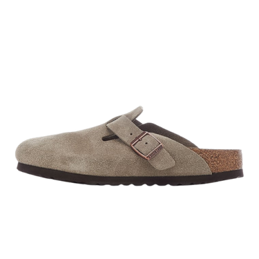 Birkenstock Boston Soft Footbed Suede Taupe (Narrow Fit) - 0560773 - View 1 | Next Step