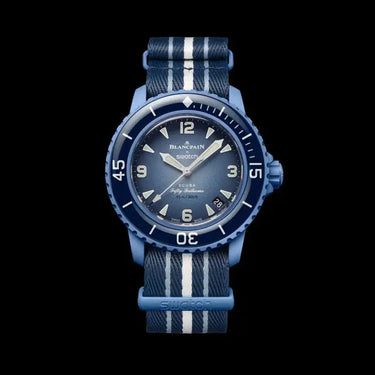 Blancpain x Swatch Scuba Fifty Fathoms Atlantic Ocean - SO35A100 - View 1 | Next Step