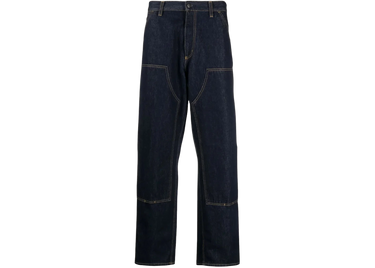 Carhartt WIP Double Knee Pant Rinsed Blue - I032699-0102 - View 1 | Next Step
