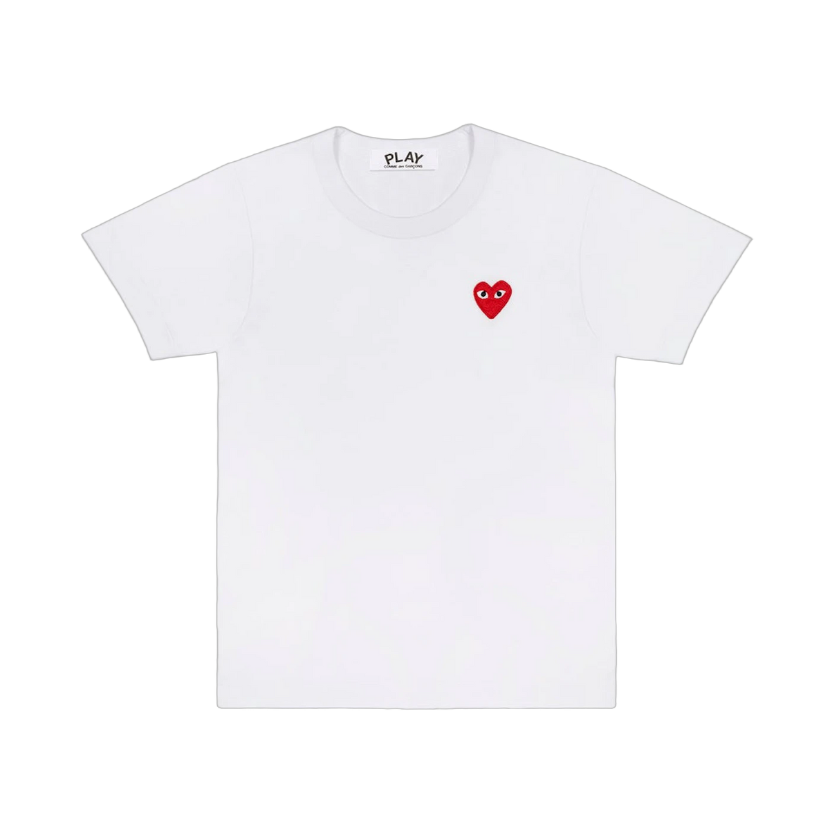 Comme des Garcons Play Embroidered Red Heart T-shirt White