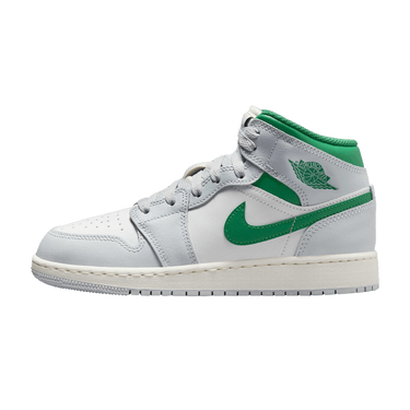 Air Jordan 1 Mid White Pure Platinum Pine Green (GS)