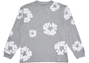 Denim Tears Long Sleeve Cotton Wreath T-shirt Grey - denim-tears-long-sleeve-cotton-wreath-t-shirt-grey - View 1 | Next Step