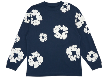 Denim Tears Long Sleeve Cotton Wreath T-shirt Navy - denim-tears-long-sleeve-cotton-wreath-t-shirt-navy - View 1 | Next Step