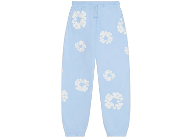 Denim Tears The Cotton Wreath Sweatpants Powder Blue - FW24BAS0602 - View 1 | Next Step