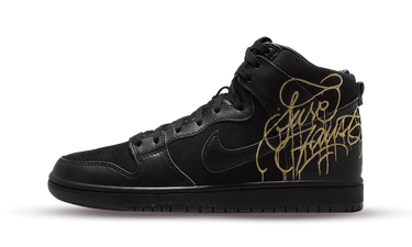 FAUST x Nike SB Dunk High Black and Metallic Gold | Next Step