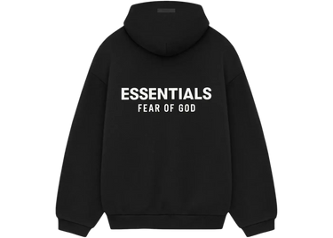 Fear of God Essentials Fleece Hoodie FW24 Black (Oversized) | Next Step
