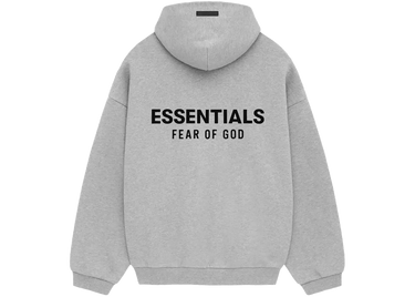 Fear of God Essentials Fleece Hoodie FW24 Light Heather Gray (Oversized) | Next Step