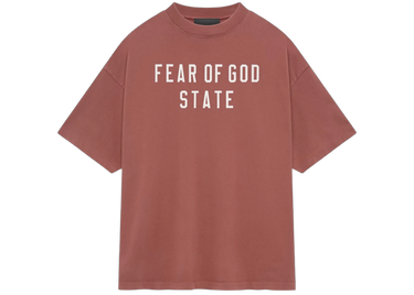 Fear of God Essentials Heavy Crewneck Tee Crimson - 125BT242006F - View 1 | Next Step