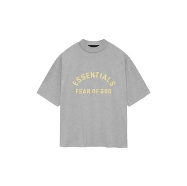 Fear of God Essentials Heavy Jersey Crewneck SS24 Light Heather Grey Tee (Double Oversized) | Next Step